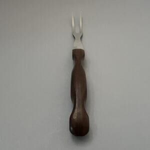 Cutco No. 27 Carving Fork Vintage Brown Handle Made in USA